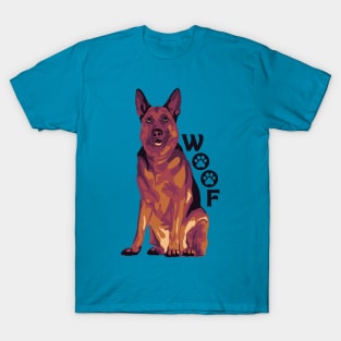 German Shepherd Says Woof T-Shirt